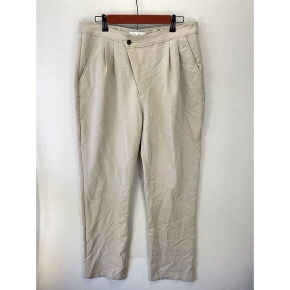 Abercrombie & Fitch Men's Pants Trouser Beige Size Large High Rise - Picture 1 of 9